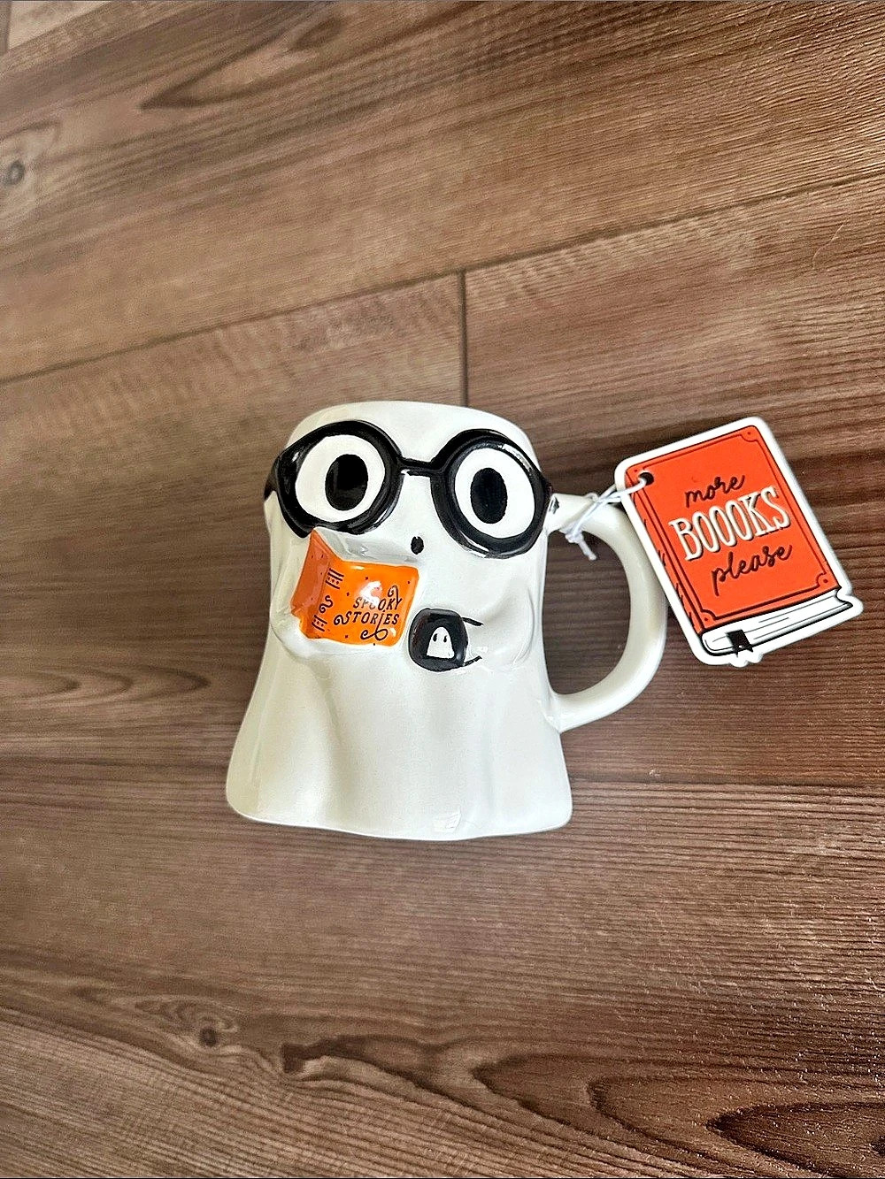 Ghost With Book Coffe Mug